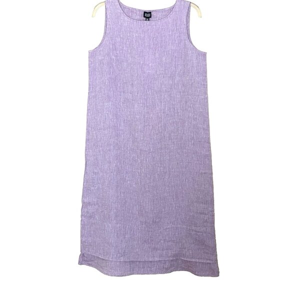Eileen Fisher Dresses & Skirts - Eileen Fisher Cross Dyed Irish Linen Maxi Dress Large Lagenlook Sleeveless NWT
